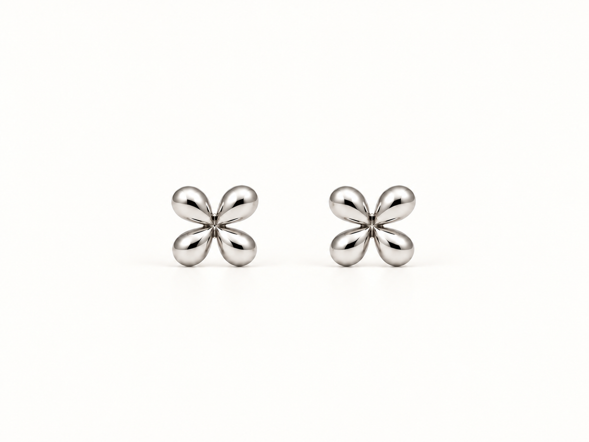 Petal Petite Studs - Silver
