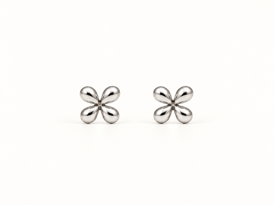 Petal Petite Studs - Silver