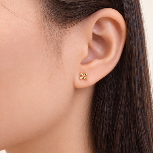Petal Petite Studs - Gold