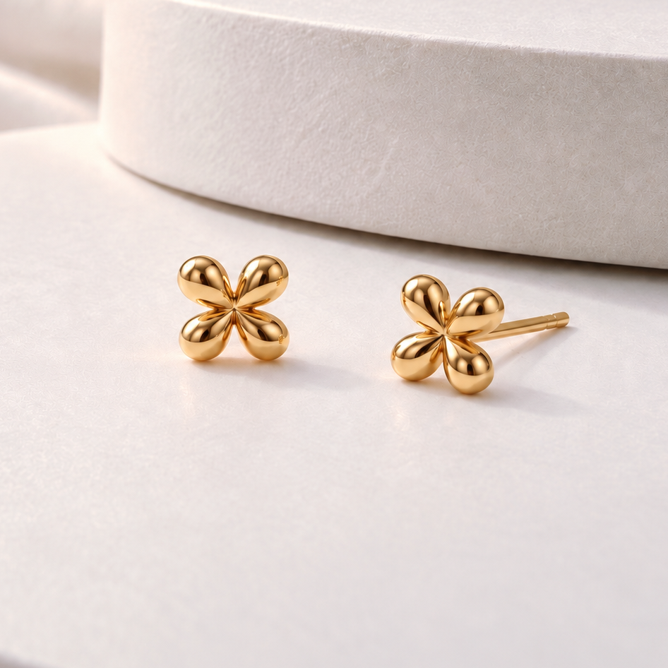 Petal Petite Studs - Gold