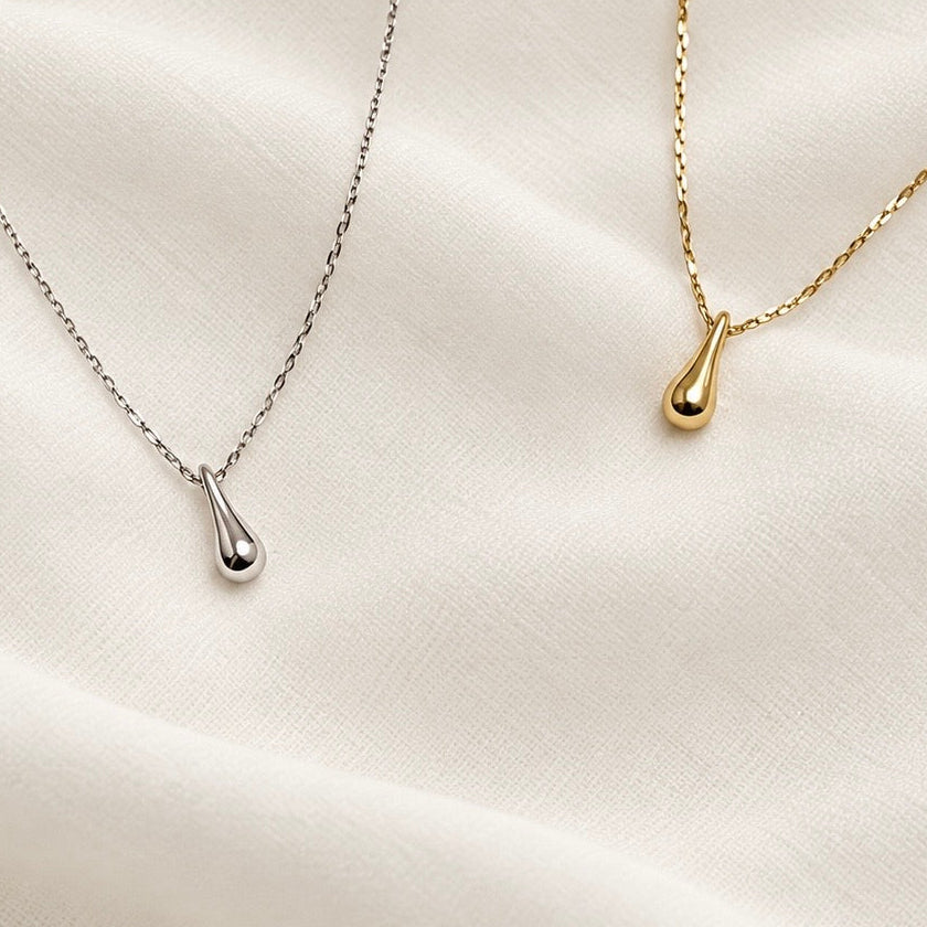 Flow Drop Necklace – Gold
