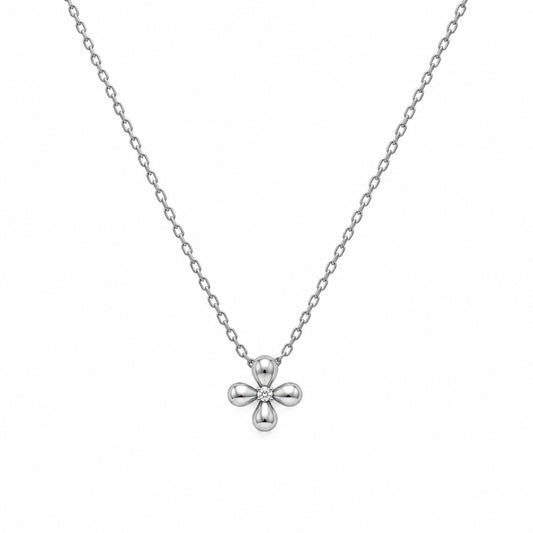 Petal Glow Necklace - Silver