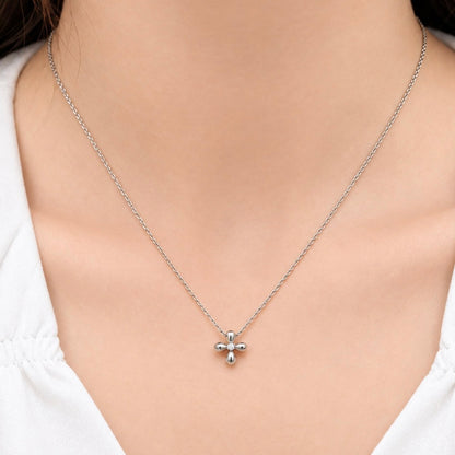 Petal Glow Necklace - Silver