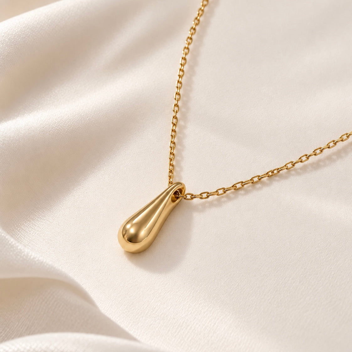 Flow Drop Necklace – Gold