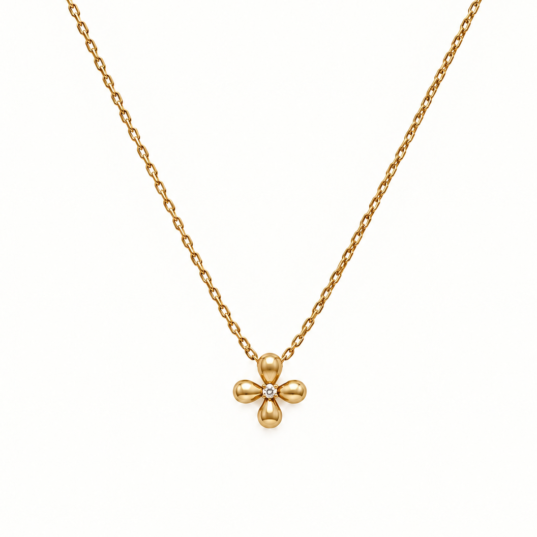 Petal Glow Necklace - Gold