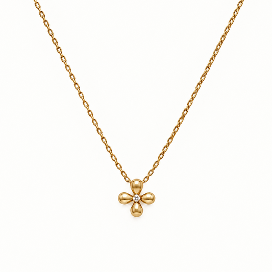 Petal Glow Necklace - Gold