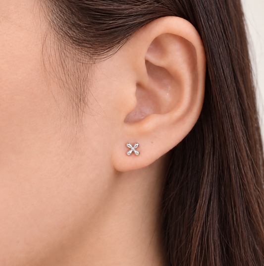 Petal Petite Studs - Silver