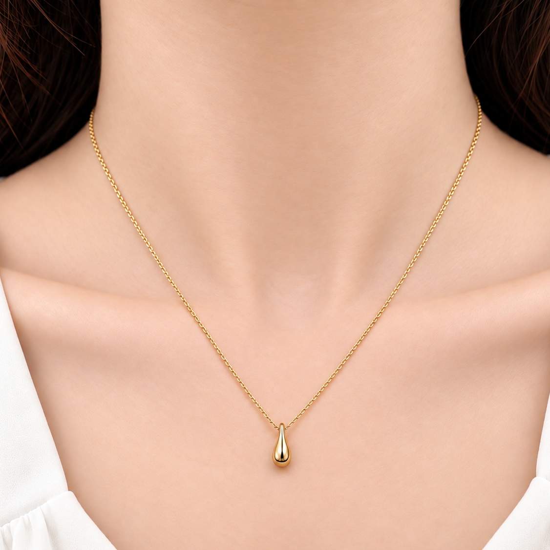 Flow Drop Necklace – Gold