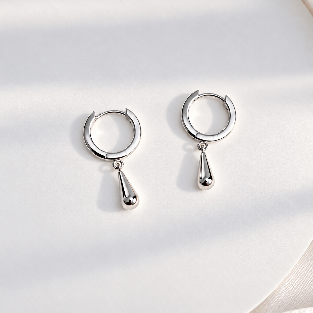 Flow Drop Huggies - Silver