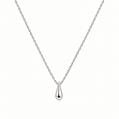 Flow Drop Necklace – Silver