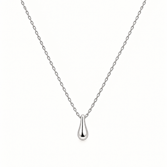 Flow Drop Necklace – Silver